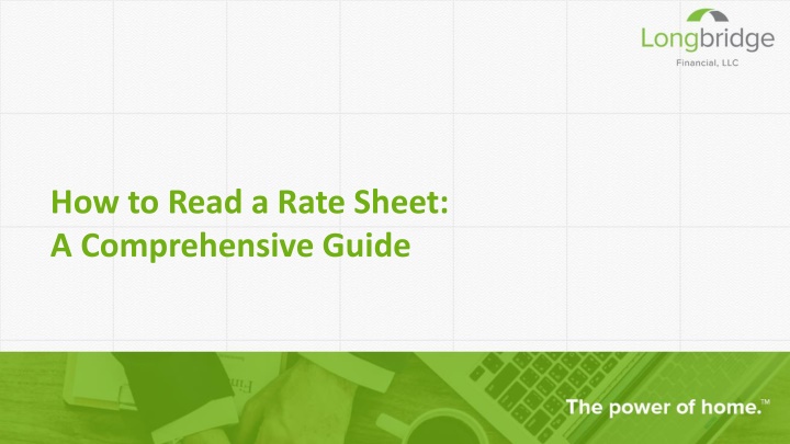 Reverse Mortgage Math and Rate Sheets