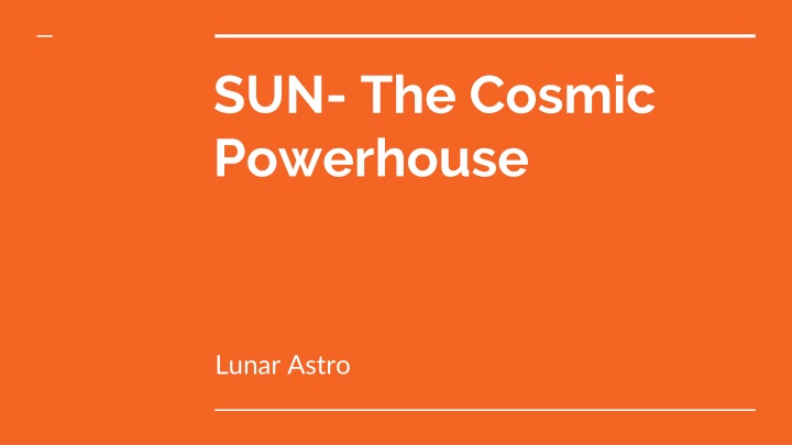 Unveiling the Cosmic Power of the Sun in Astrology