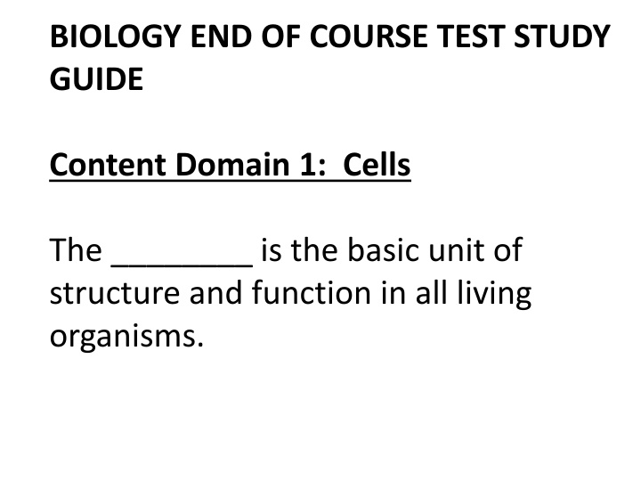 Cells: The Basic Units of Life