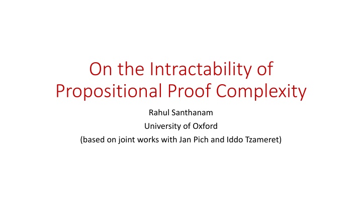 Propositional Proof Complexity and Lower Bounds
