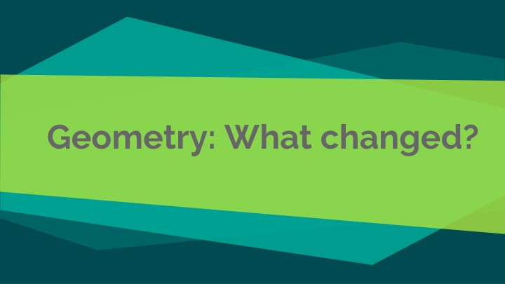 Changes in Geometry Standards: A Comprehensive Overview