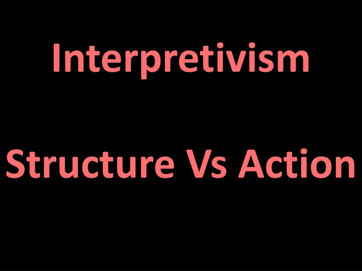 Interpretivism: Meaning, Actions, and Society