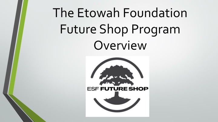 The Etowah Foundation Future Shop Program Overview