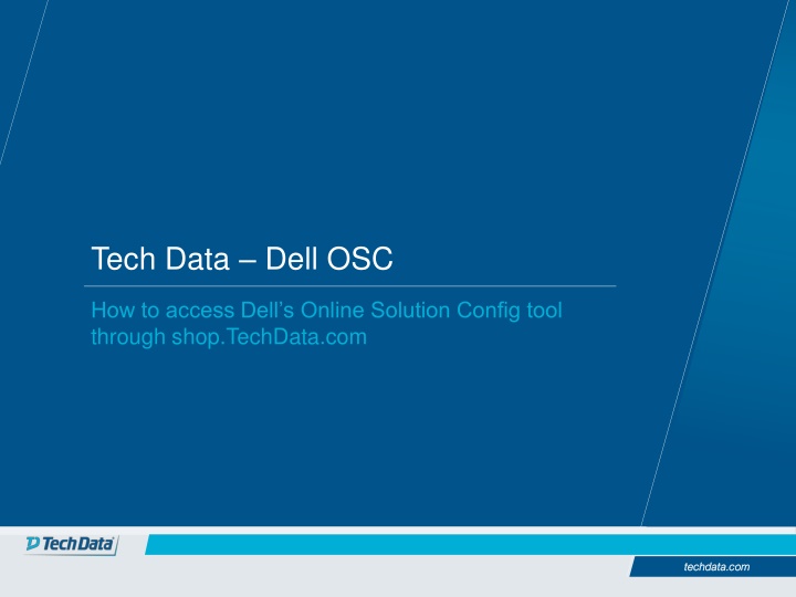 Accessing Dell's Online Solution Configurator Through TechData.com