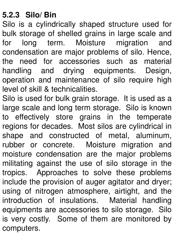 Silo Design and Storage Systems