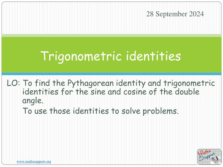 Trigonometric Identities for Double Angles
