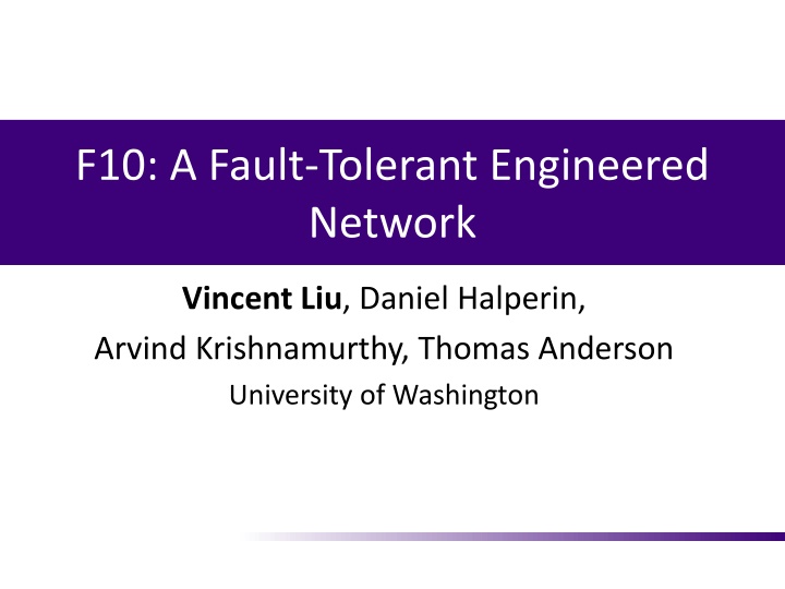 Fault-Tolerant Engineered Networks Overview