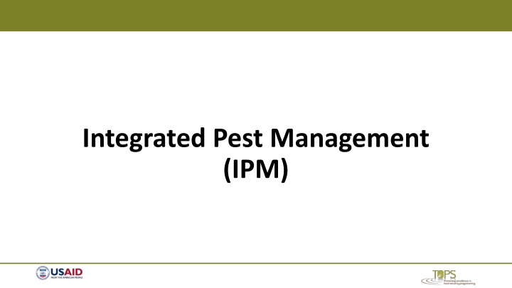 Integrated Pest Management (IPM)