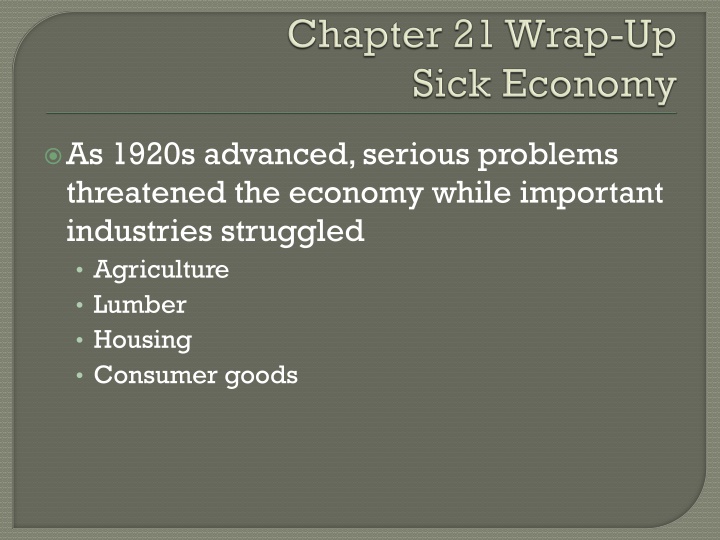Economic Challenges of the 1920s: From Prosperity to Crisis