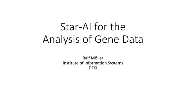 Star-AI for Genetic Data Analysis: Incorporating Knowledge in Statistical Modeling