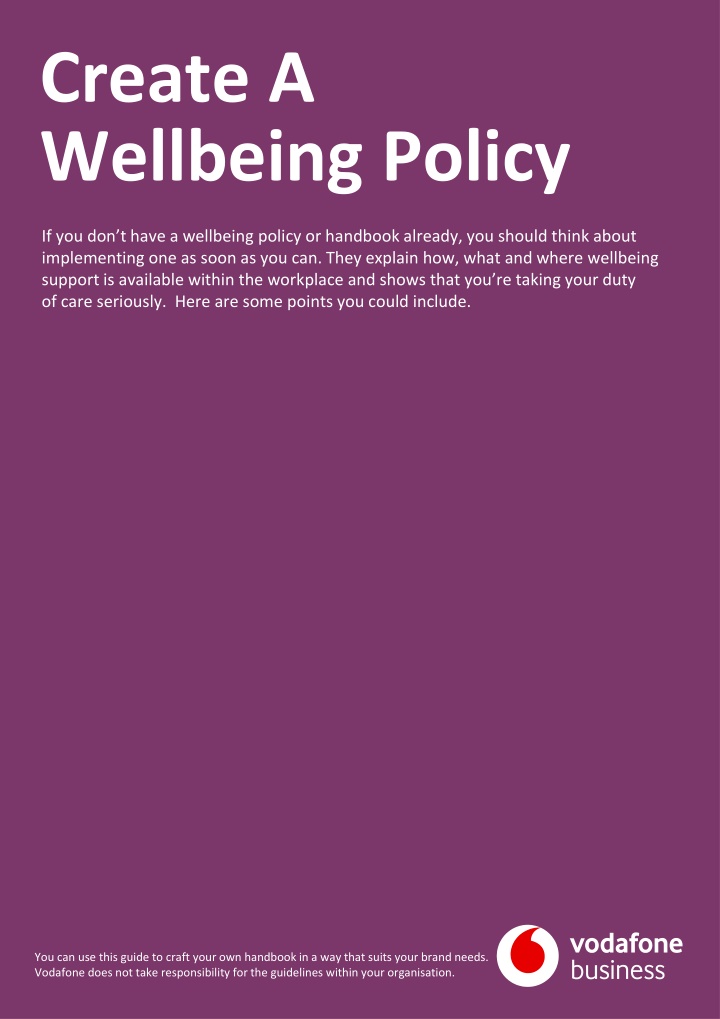 Comprehensive Wellbeing Policy Guide for Employers