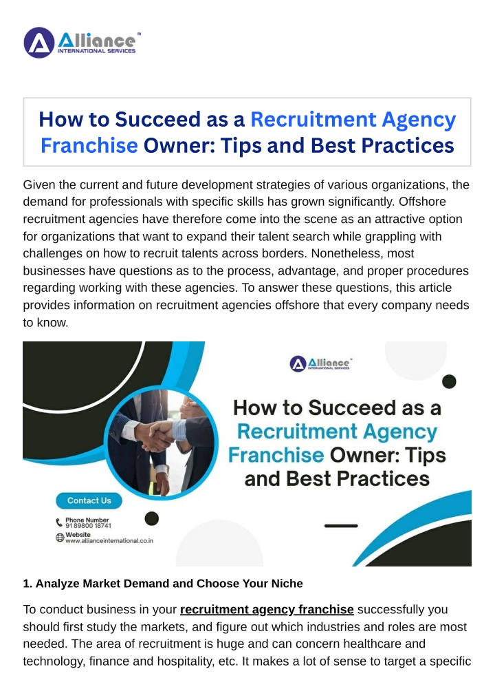 how to succeed as a recruitment agency franchise n.w
