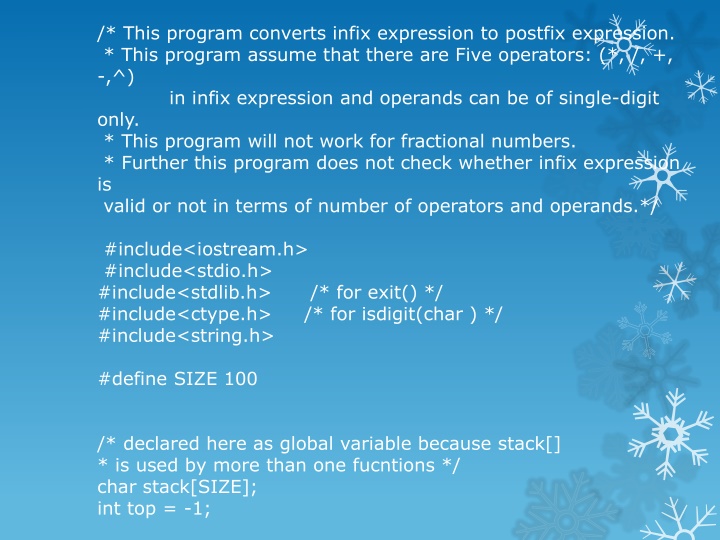Program to Convert Infix Expression to Postfix Expression