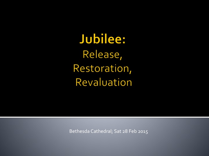 The Divine Narrative: Nations, Jubilee, and History - Reflections on God’s Sovereignty