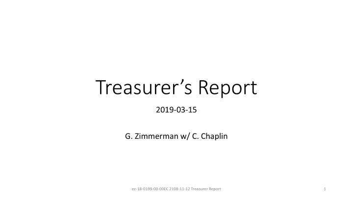 Financial Overview for 2018-2019 Fiscal Year