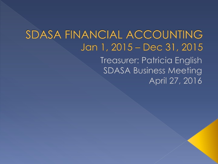 SDASA Financial Report 2015