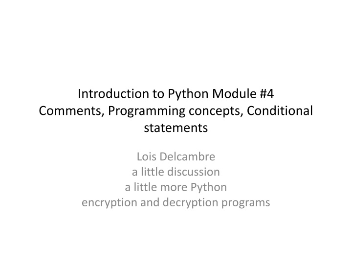Enhancing Python Programs with Comments and Programming Concepts