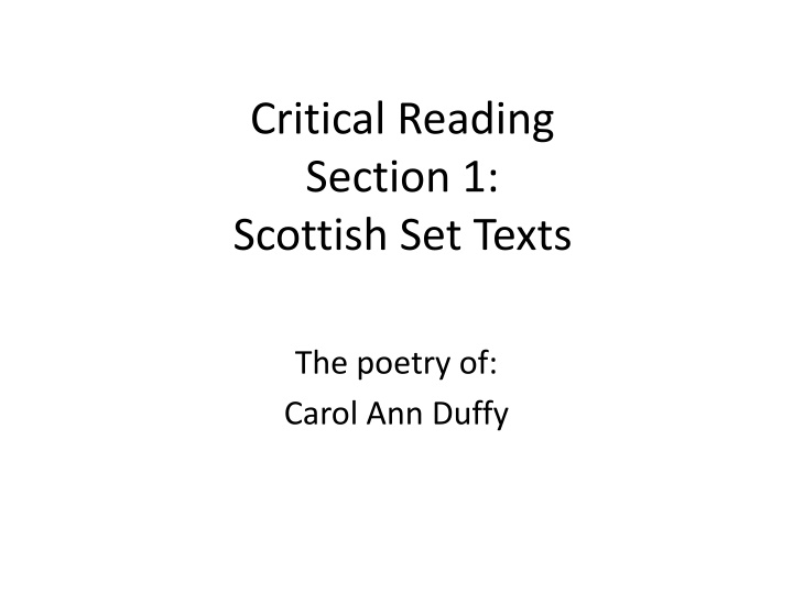 Critical Reading