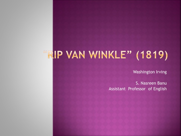 Rip Van Winkle - A Classic American Tale by Washington Irving