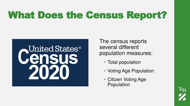 Overview of Population Measures and District Data from Census Reports