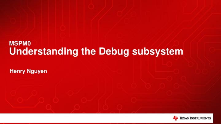 An Overview of MSPM0 Debug Subsystem