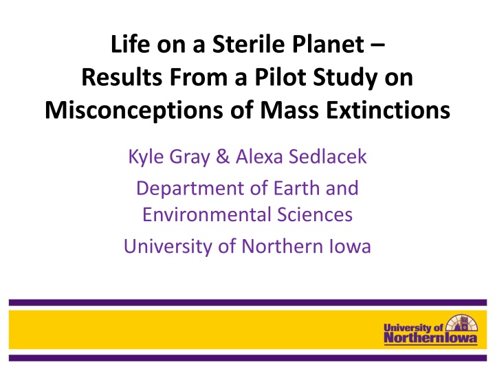 Insights from Pilot Study on Mass Extinctions Misconceptions