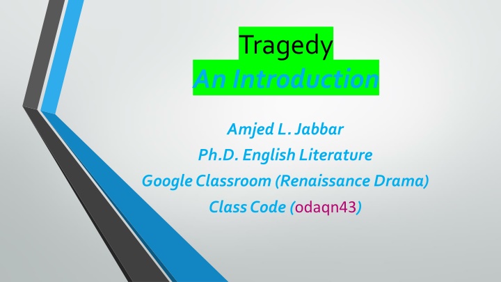 Tragedy in English Literature: An Overview