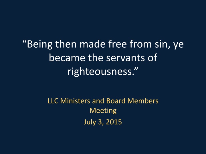 Christian Freedom: A Biblical Perspective