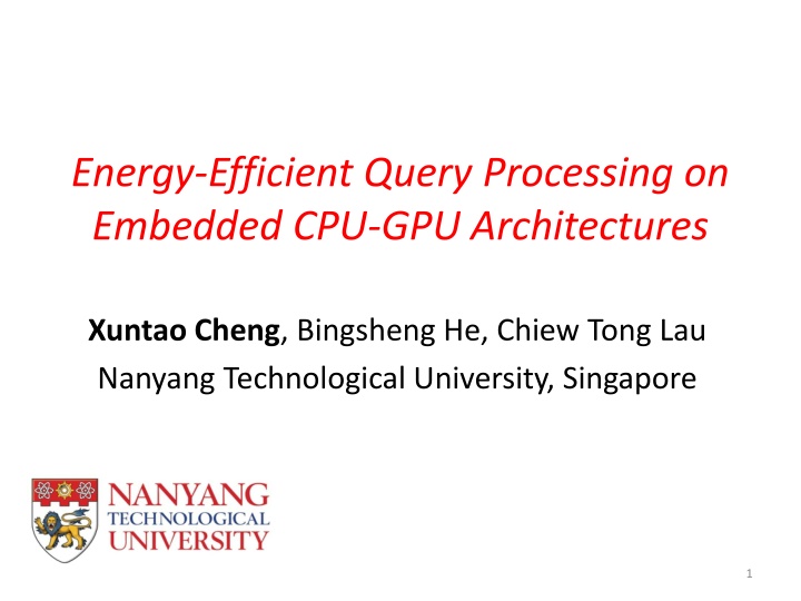 Energy-Efficient Query Processing on Embedded CPU-GPU Architectures
