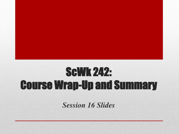 Research Methods in Social Work