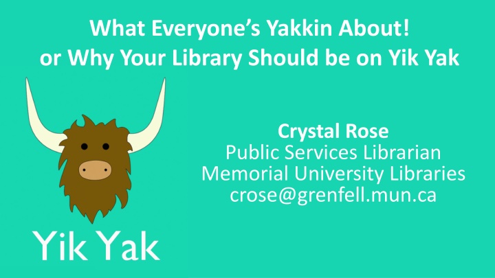 Unlocking the Conversations: Why Your Library Should Embrace Yik Yak