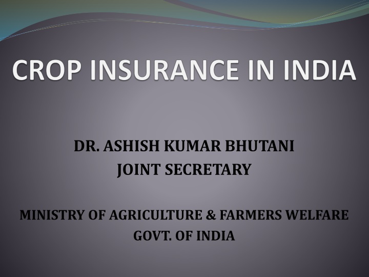Agriculture and Farmers Welfare in India: Overview of Policies and Statistics