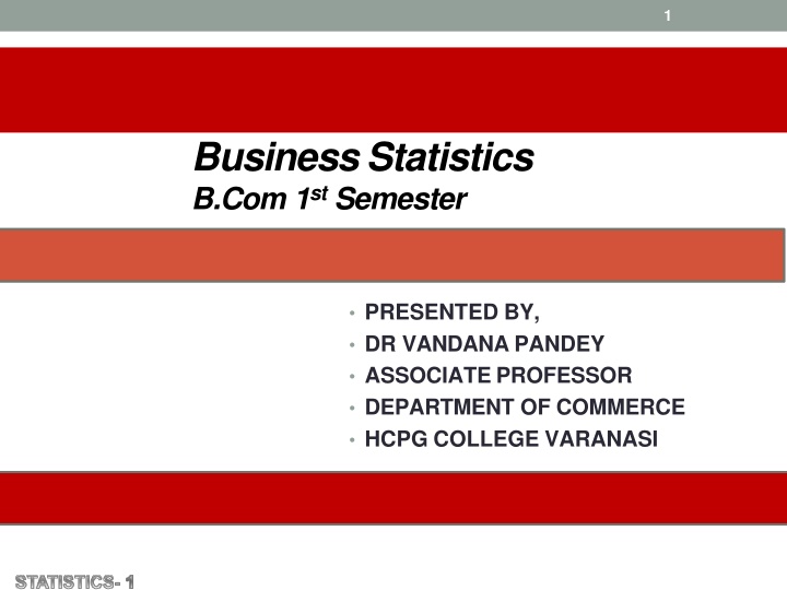 Business Statistics: Introduction, Origin, and Meaning