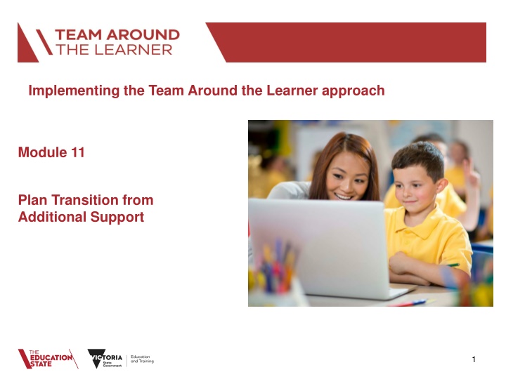 Transition from Additional Support: Module 11 Overview & Plan