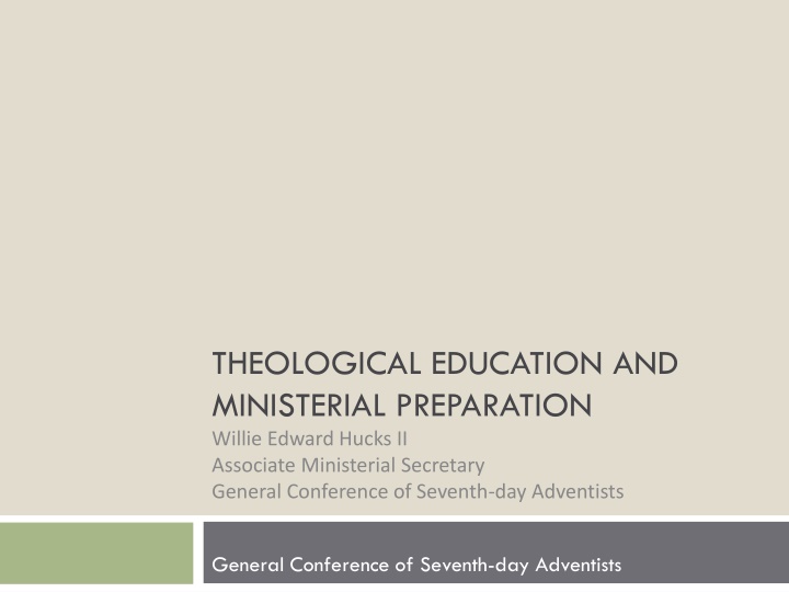 Essential Aspects of Theological Education and Ministerial Preparation