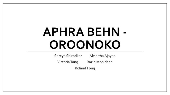 The Remarkable Life and Works of Aphra Behn