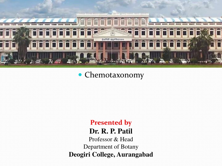 Chemotaxonomy: Classification of Plants Based on Chemical Constituents