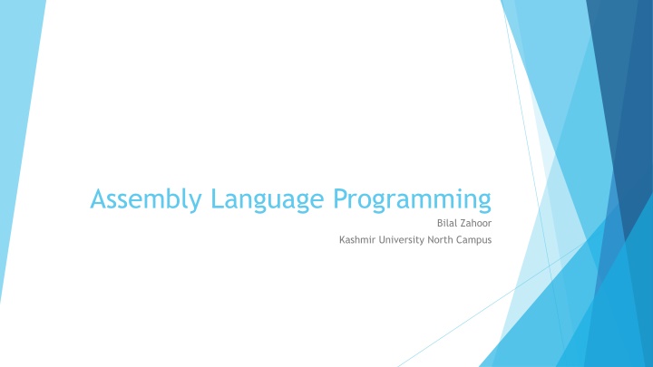 Overview of Assembly Language Programming in 8086 Architecture
