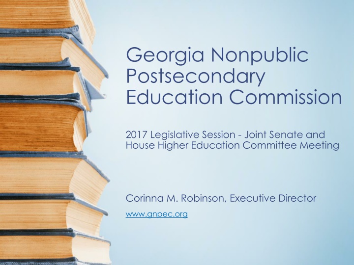 Georgia Nonpublic Postsecondary Education Commission Overview