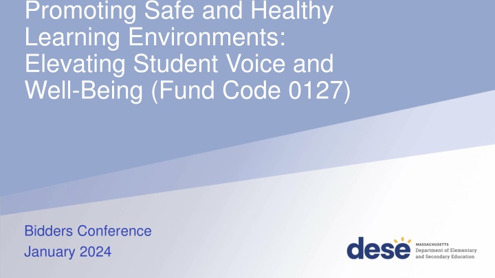 Elevating Student Voice for Safe Learning Environments Grant