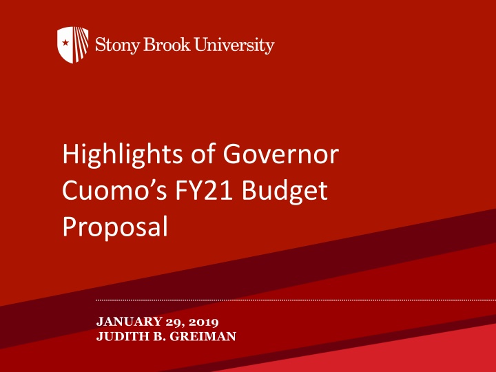 Governor Cuomo's FY21 Budget Proposal Highlights