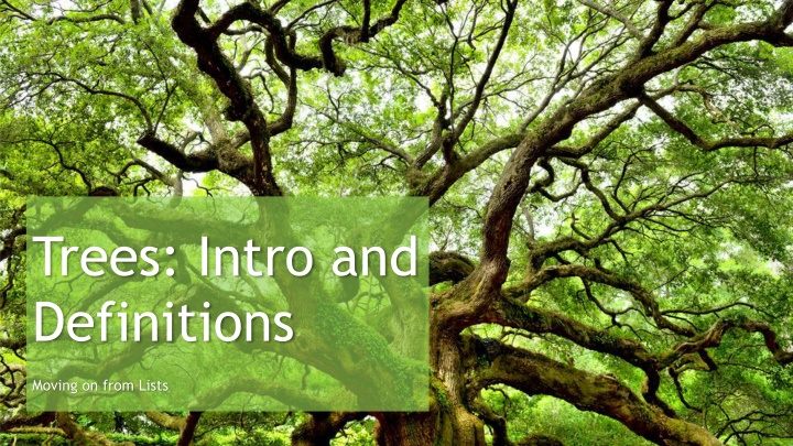 Trees: Introduction and Definitions