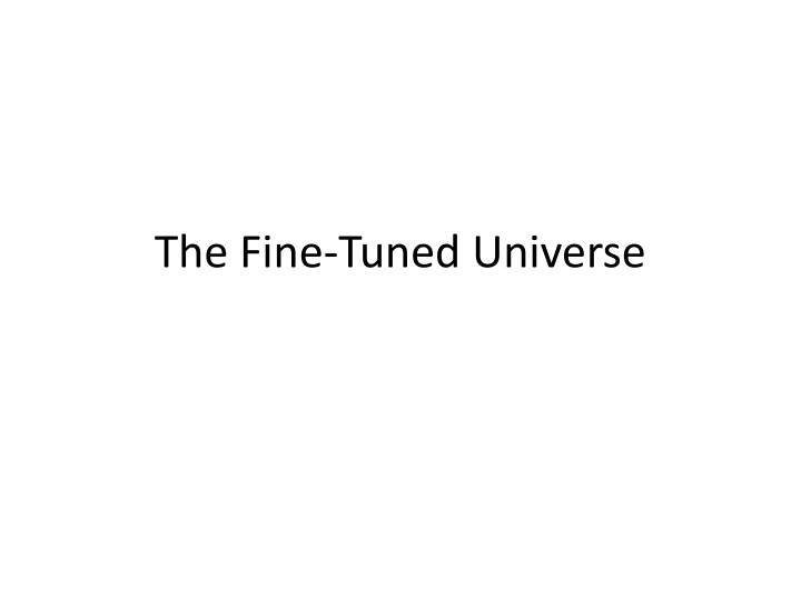 The Fine-Tuned Universe and Belief in God