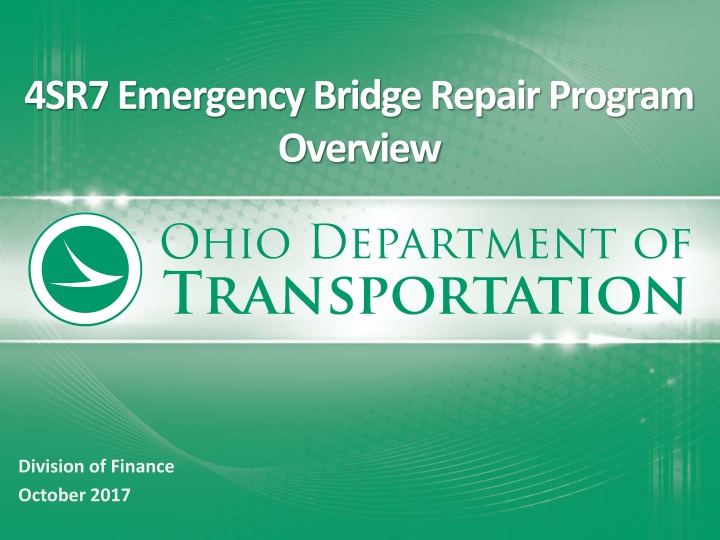 Emergency Bridge Repair Program Overview