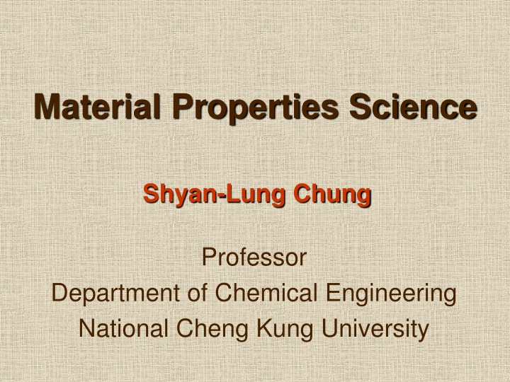 Comprehensive Course on Material Properties and Science