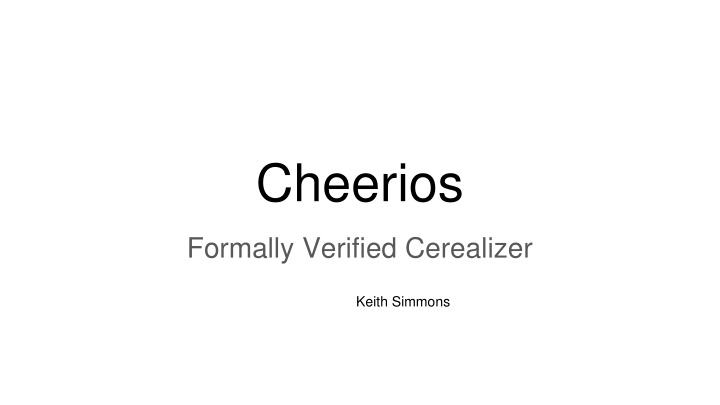Cheerios: Coq Library for Serializing Data Types