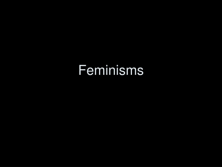 Feminist Theories through Key Texts and Waves