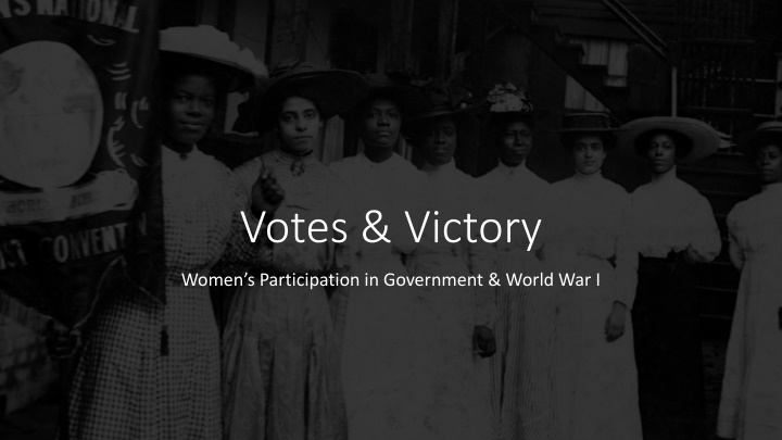 Women's Participation in Government and World War I