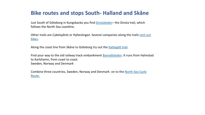 Scenic Bike Routes and Stops Across Southern and Central Sweden