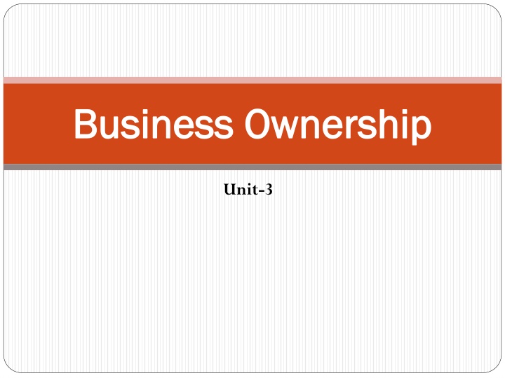 Exploring Types of Business Ownership